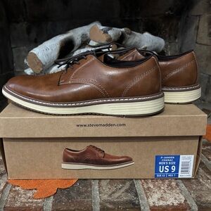 Steve Madden Cognac Leather Derbys